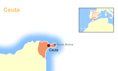 Mapa de la Ciudad Autónoma de Ceuta