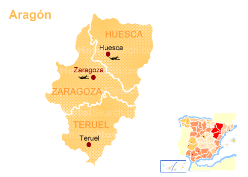 Mapa de Aragón