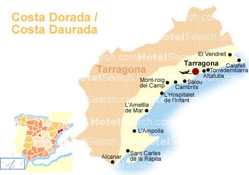 Carte de la Costa Dorada