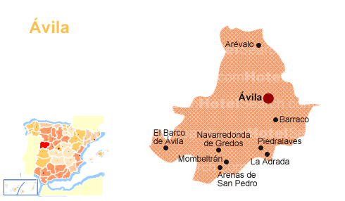 Mapa de Ávila