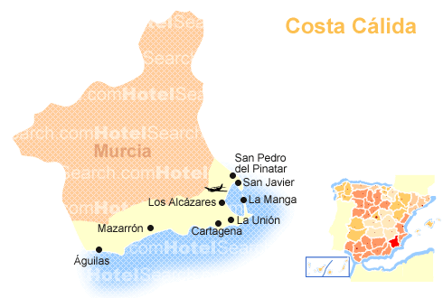 Carte de la Costa Cálida