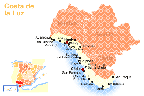 Carte de Costa de la Luz