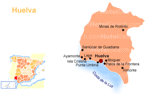 Mapa de Huelva