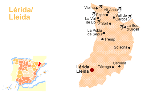 Mapa de Lérida