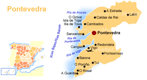 Mapa de Pontevedra