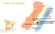 Carte de la Costa del Azahar