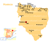 Mapa de Huesca