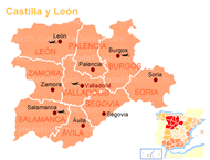 Mapa de Castilla y León