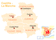 Mapa de Castilla - La Mancha